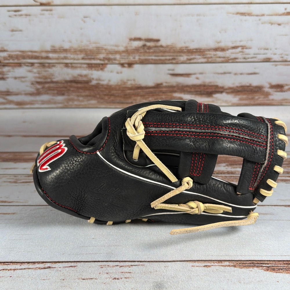 Marucci Acadia Series 11.50 Inch Infield Baseball Glove Black Red AC43A4 RHT